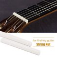 thumbnail image 1 of 2PCS 6 Strings Electric Guitar String Nut Guitar Nut Top Nut Guitar Slotted Bone Nut Flat Bottom Replacement, 1 of 8