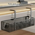 thumbnail image 7 of Shoreew Storage Rack Large Capacity Strong Load-bearing Simple Installation Clamp Mount Wire Management Under-Desk Cord Organizer, 7 of 7