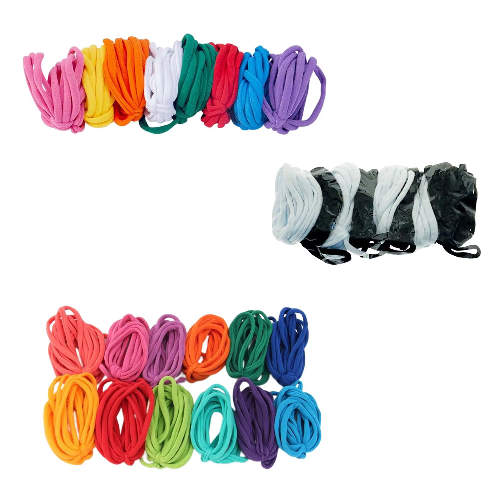 AIGIA Weaving Loom Loops 480pcs Elastic Potholder Loops Assorted Colors Loom Loops Refills for DIY Crafts Supplies