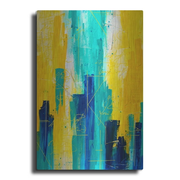 Luxe Metal Art 'Apostasy I' by Hanna Bruer, Metal Wall Art, 24"x36"