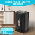 thumbnail image 3 of Large Commercial Heavy Duty 22-Sheet Paper Shredder, P-4 Security Ultra Quiet Shredder with 9.24 Gal Pull-Out Bin for Home Office, 3 of 9