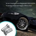 thumbnail image 4 of 4PCS Chrome Alloy Universal Silver Wheel Tyre Valve Caps Stem Dust Cover, 4 of 8
