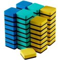 thumbnail image 2 of Paquete de 48 limpiadores de pizarra magnética con borrador en seco para aula, hogar y oficina (3 colores, 1,97 X 1,97 pulgadas), 2 of 5