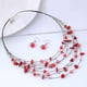 thumbnail image 3 of Juego de collar y pendientes para mujer Yuxing estilo Bohemio color rojo 46411, 3 of 5
