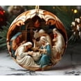 thumbnail image 3 of SLYNSHome Christmas Tree Hanging Sign 3D Nativity Scene Pendant Birth of Jesus Christmas Ornaments for Home Xmas Tree Decoration Religious Gift for Family Friends and Christian (), 3 of 6
