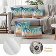 thumbnail image 6 of Boho Summer Beach Outdoor Waterproof Pillow Covers, Abstract Tropical Palm Trees Watercolor Decorative Square Throw Pillowcase Sofa Cushion Sham for Patio/Couch/Chair, 26"x26" 2 Pack, 6 of 8
