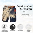 thumbnail image 3 of Yiaed American Bald Eagle A Print Mens Swim Trunks Bathing Suit Compression Liner Beach Swim Shorts Swimwear Quick Dry Zipper Pocket No-Chafing Board Short-, 3 of 6