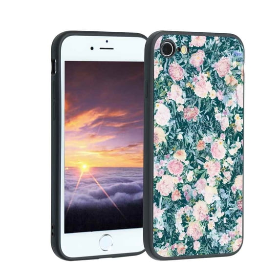 Floral-310 Phone Case, Degined for iPhone 7 Case Men Women, Flexible Silicone Shockproof Case for iPhone 7