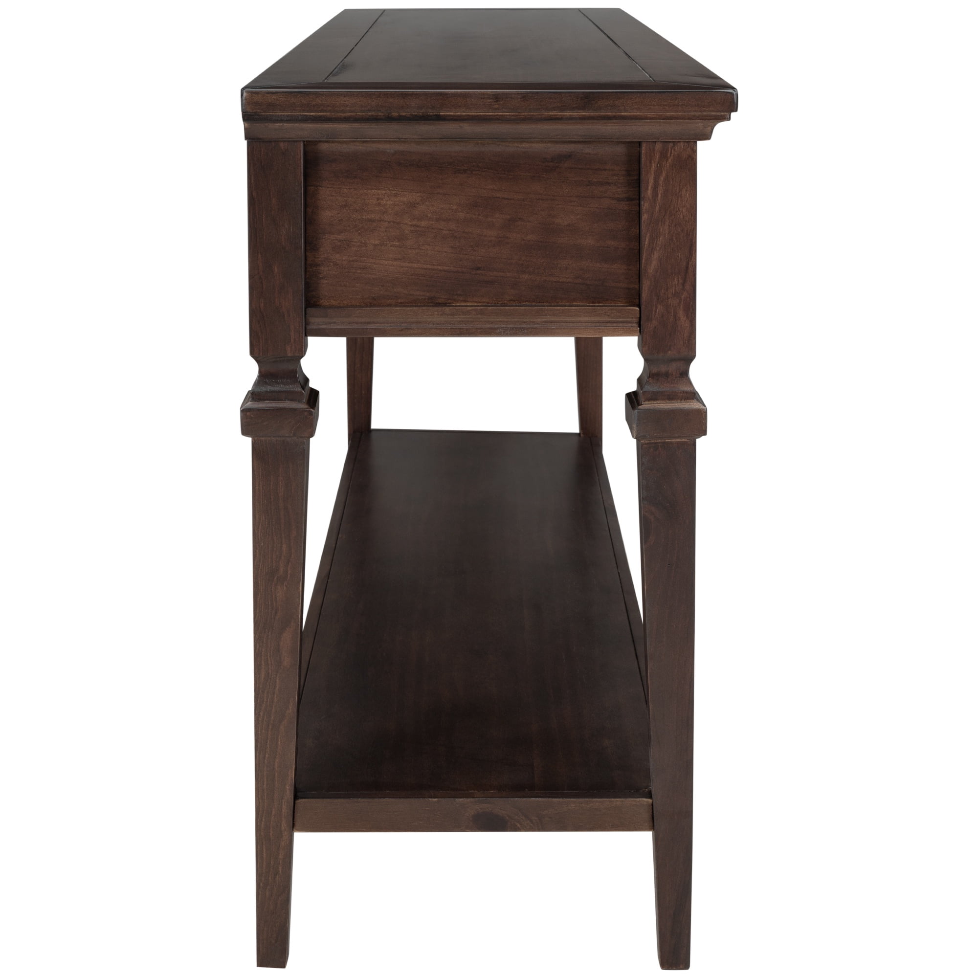 PORKISS 50" Console Table with 3 Storage Drawers, Narrow Long Entryway Table with Bottom Shelf, Vintage Sofa Table with Wood Frame for Living Room/Entryway/Hallway/Foyer, Espresso