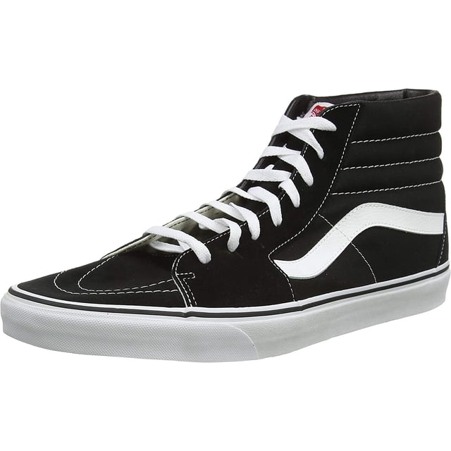 26.5 cmBlack/Black/WhiteSk8-Hi Unisex Casual High-Top Skate Shoes, Comfortable and Durable in Signature Waffle Rubber Sole