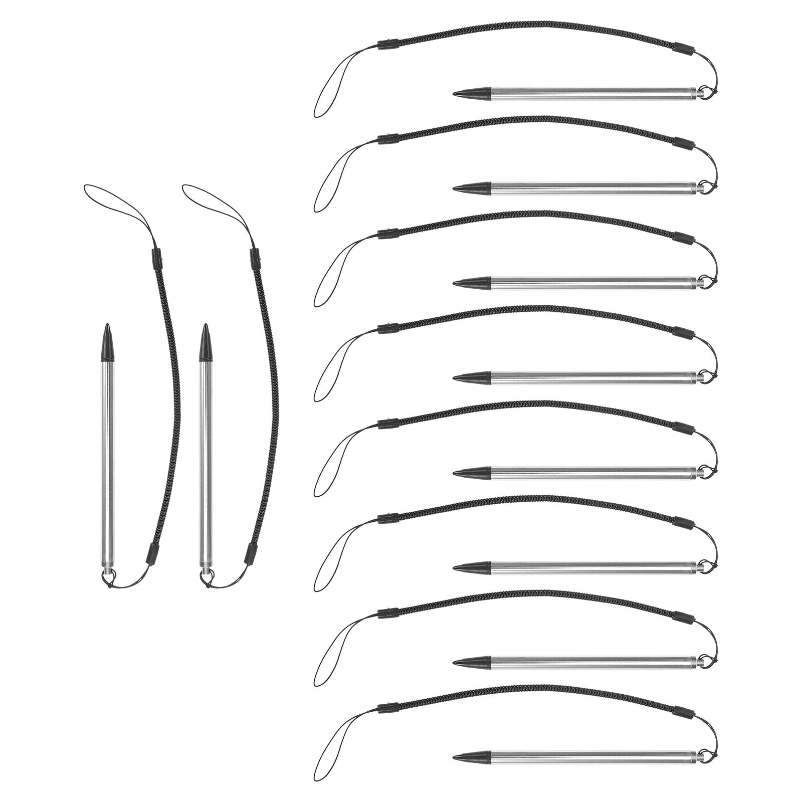 ELAYARD 10Pcs Lightweight Plated Stylus Pen for Tablets Smartphones with Rope and Responsive Touch Control