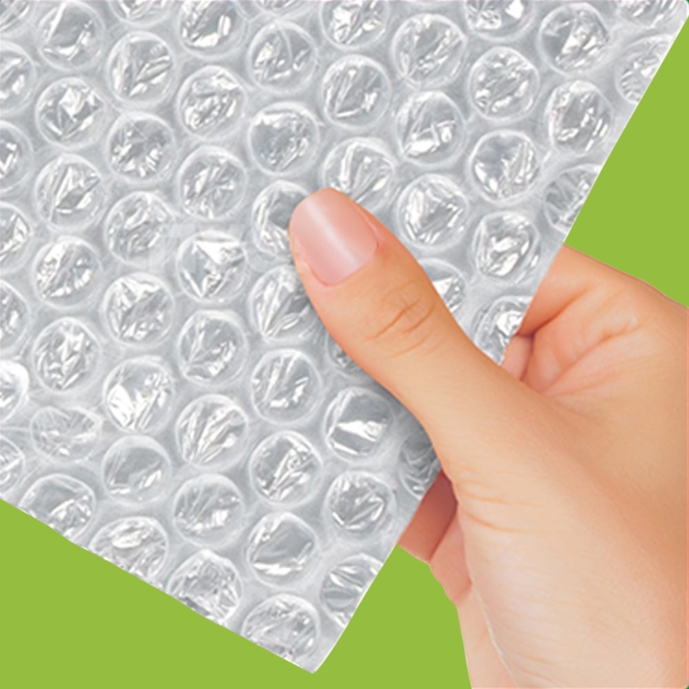 Mailerview Air Bubble Cushioning Wrap Roll 12 Inch x 175 Feet (30 Fragile Stickers Included)