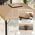 thumbnail image 4 of Outsunny 9.8' x 9.8' Khaki Pop up Outdoor Canopies, Water Drainage Holes, 4 of 9