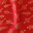 thumbnail image 5 of Heavy Brocade Shiny Christmas Tablecloth Christmas Trees Red, 5 of 5