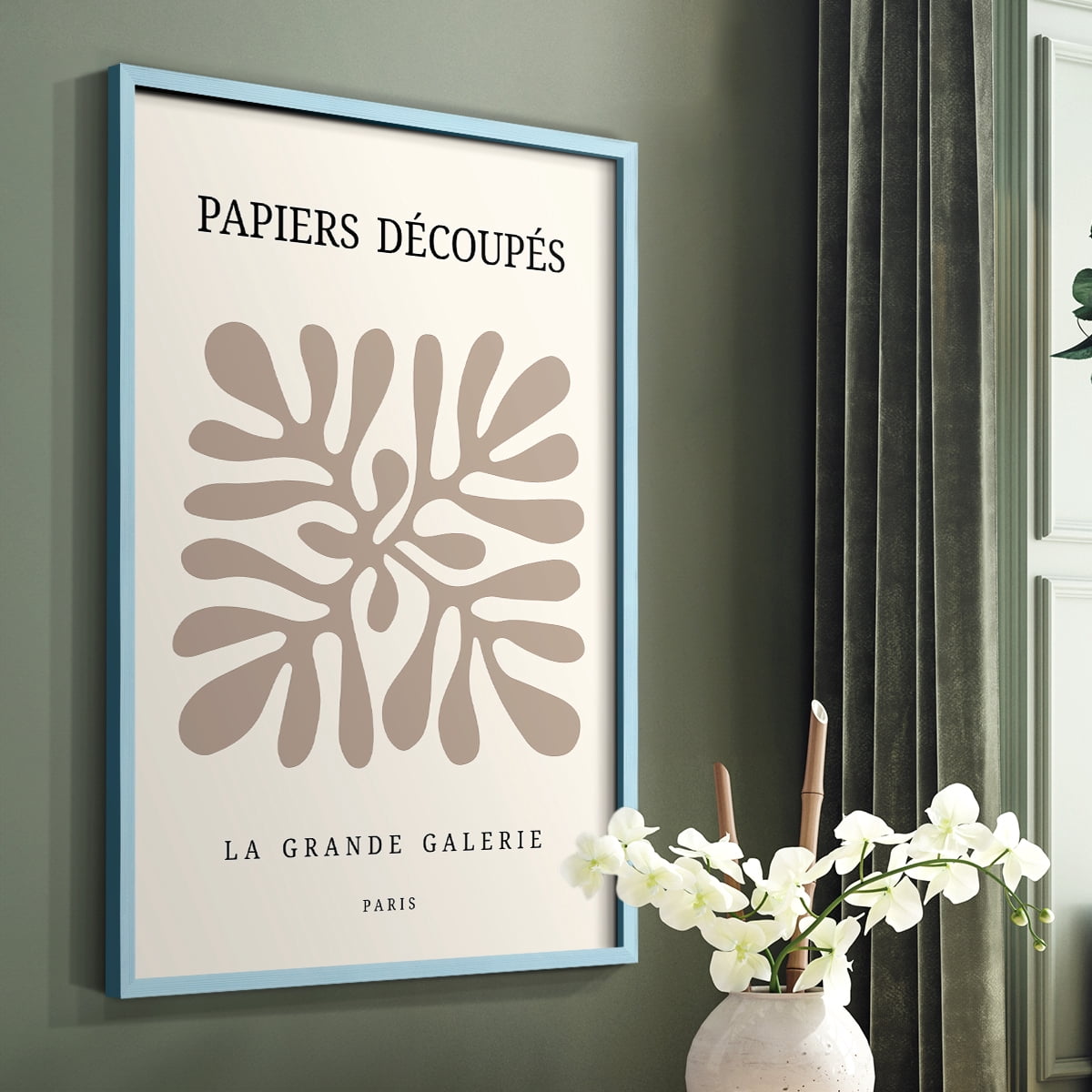Matisse CCCLXXXIX in Blue Solid Wood 16 x 20 Framed Print