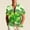 Green-19, variant on Mens Festive Short Sleeve Shirts, St. Patricks Day Graphic Button Down Casual Top