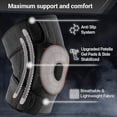 thumbnail image 5 of 2 Pack Knee Brace with Lateral Stabilizers for Meniscus Tears, Adjustable Knee Support for Men Women for Knee Arthritis Pain Support Fast Recovery, ACL,Medial Collateral Ligament Injury Recovery, 5 of 11