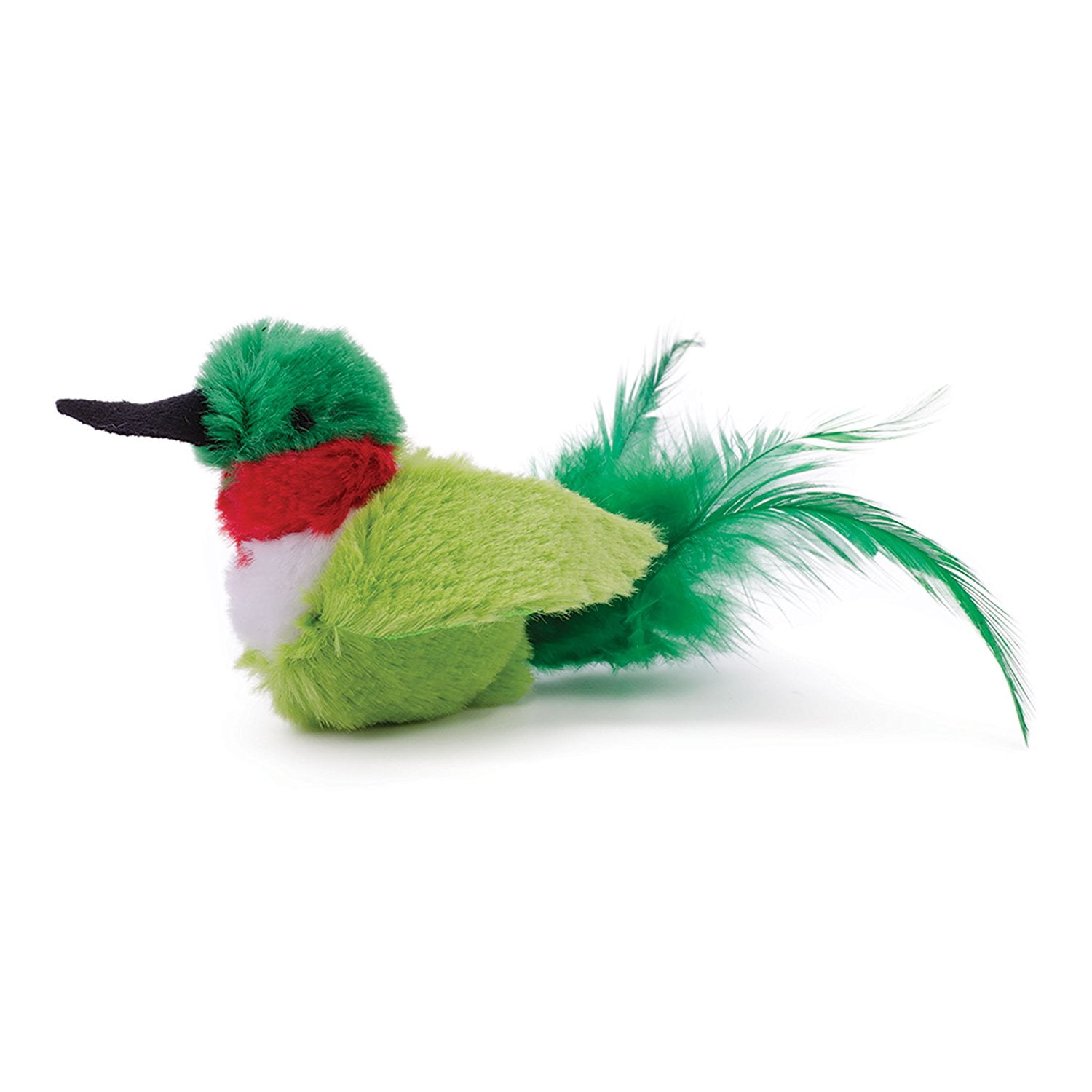OurPets PlayNSqueak Real Birds Buzz Off Interactive Cat Toy, Mental