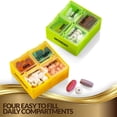 thumbnail image 7 of MEDca 2 Pack, Large 7 Day Weekly Pill Organizer Boxes Gold Leather Case, 7 of 7