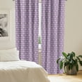 thumbnail image 2 of Ambesonne Purple Curtains, Wedding Inspired Heart, Pair of 28"x95", Lavender and Purple, 2 of 5
