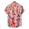 thumbnail image 5 of Chemise en Denim Homme Décontractée Boutons Plage Imprimé Floral Non Positionné Col Rabattu Chemise à Manches Courtes Blouse, 5 of 5