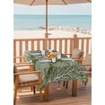 thumbnail image 2 of Outdoor Tablecloth with Umbrella Hole for Patio/Picnic/Party/Camping, Sage Green Coastal Waterproof Table Cloth Rectangle Table Cover Washable, Starfish Coral Summer Beach Ocean (60"x 120"), 2 of 8