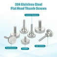 thumbnail image 5 of Uxcell M2.5x6mm Vernier Caliper Screws, 304 Stainless Steel Flat Head Thumb Screws Metric Diamond Knurled Head Bolts Grip Knobs Hand Tighten Thread Fasteners Lock Position, 10 Pcs, 5 of 7