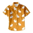 thumbnail image 3 of WOYY Boys Easter Bunny Shirt Short Sleeve Button Down Shirt with Chest Pocket, Sizes 3-14, 3 of 3