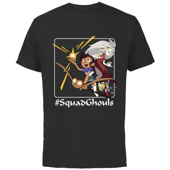 Disney Channel The Owl House #SquadGhouls - Short Sleeve Cotton T-Shirt for Adults -Customized-Black