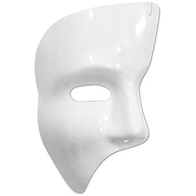 Beistle 60820-W Masque Fantôme, Blanc - Lot de 24