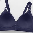 thumbnail image 6 of Bras for Women,Lace Pattern Front Buckle Tank Top Bra Comfortable Non Underwire Support Solid Color Design,Sports Bras for Women,Navy,38, 6 of 8