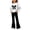 White, variant on Cethrio Girls Graphic Outfit Sets, 2 Piece Casual Long Sleeve Fall Winter Kids Clothing Sets Size 10-12 White