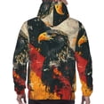 thumbnail image 7 of Naloa Ink Style Bald Eagle Men's Casual Hooded Collar Drawstring Hoodies Pullover Sweatshirts Casual Long Sleeve Shirts-3X-Large, 7 of 7