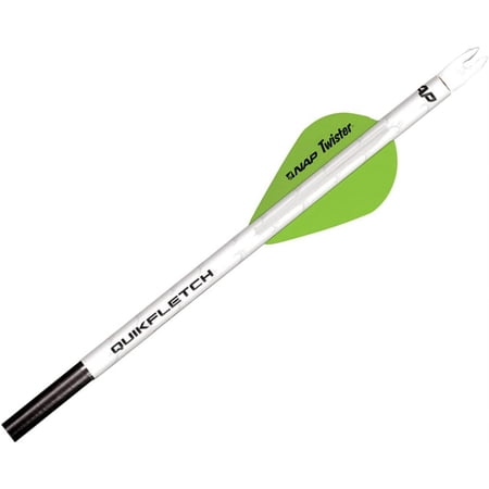 Twister 2 3-Vane Stabilizing Fletching for Increased Accuracy of Compound Bow Arrows & Crossbow Bolts - 6 Pack
