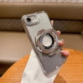 thumbnail image 5 of for iPhone 16e Magnetic Ring Stand Case Compatible with MagSafe, Bling Sparkly Phone Cover with Crystal Diamonds Rhinestone Case with Camera Lens Protector for iPhone 16e 6.1" (Silver), 5 of 12