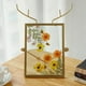 thumbnail image 3 of Marco de fotos de flores secas simple Marco de vidrio transparente de doble cara Marco de mesa decorativo estéreo hecho a mano para el hogar Marco al por mayor, 3 of 4