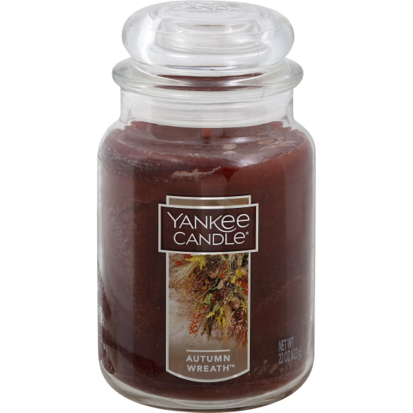 Autumn Wreath Cinnamon, Vanilla, + :- Yankee Candles Classic Jar 