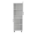 thumbnail image 7 of Depot E-Shop Corfu Pantry Cabinet, 2 Doors, 4 Legs, 9 Shelves, White, 7 of 7