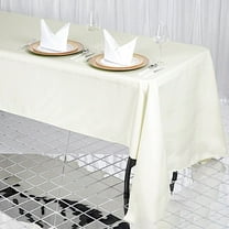Balsa Circle 1 60" x 126" Premium Polyester Rectangular Tablecloth Table Linens Ivory