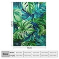 thumbnail image 4 of Shiartex Tropical Leaf Foliage Print Lightweight Throw Blanket for All Seasons - Versatile Bed Sofa Living Room Decor Gift 40x50in, 4 of 6