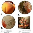 thumbnail image 3 of Designart "Renaissance painting of a peach fruit IV In Pink and Yellow"Fruits Metal Wall Art Pink Traditional Office Room Wall Art, 3 of 6