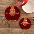 thumbnail image 4 of SKYSONIC Christmas Nutcracker Orange Pot Holders Trivets, 2 Pcs Heat Resistant Trivets,Red Winter Cotton Thread Weave Mats for Hot Pads Pans Pot Bowl Teapot for Kitchen Decor, 4 of 7