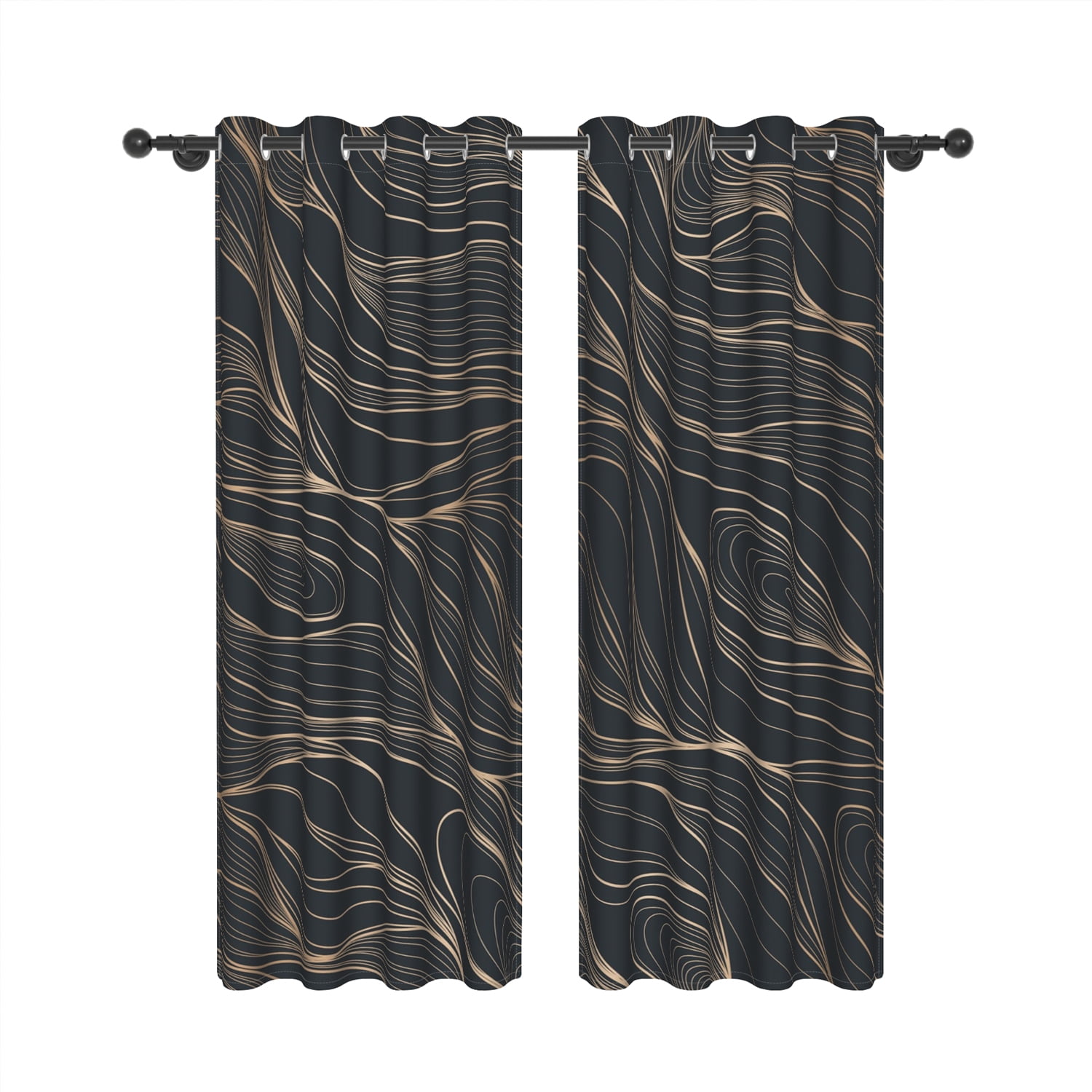 Lfeey Opaque Blackout Curtains for Bedroom Room Darkening Insulation and Noise Reduction, 42x72 inches, 2 Panels