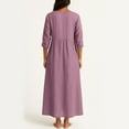 thumbnail image 4 of Fewfanhot Midi Dresses for Women A Line Summer Dress V Neck Casual Loose Tiered Long Dresses with Pockets, 4 of 7