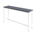 thumbnail image 3 of Castle Place 3-Piece Metal Dining Set with Integrated Wine Rack and Shelving, White, 3 of 6