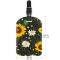 thumbnail image 6 of Square 2Pack PU Leather Sunflower Cruise Luggage Tag with Privacy Cover and Name ID Tag for Travel Handbags Backpacks Luggage Tags, 6 of 6