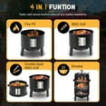 thumbnail image 5 of 16 inch Charcoal Smoker, Vertical BBQ Grill, Heavy Duty 4 In 1 Fire Pit with built-in Thermometer & Adjustable Vent System for Backyard Patio Camping, 5 of 8