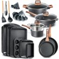 thumbnail image 2 of Bakken-Swiss 20-Piece Kitchen Cookware Set – Granite Non-Stick – Eco-Friendly – for All Stoves & Oven-Safe - Marble coating, 2 of 4