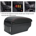 thumbnail image 3 of Organizador de la Consola Central, 7 Puertos USB Box de Reposabrazos Teléfono Copa de agua negra Cupather de cuero artificial Para Interior Auto, 3 of 7