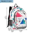thumbnail image 2 of FORMRS Unisex School Backpack 17" Student Travel Bag with Laptop Compartment, Green Retro Triangles, 2 of 7